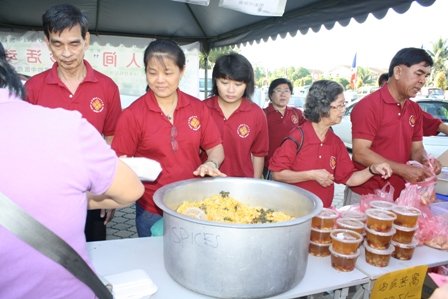 素食义卖会密宗团摊位